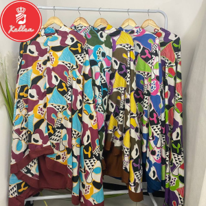 Mukena Setelan Jumbo Rayon Bahan Adem Lembut Mewah Motif Abstrak Polos Kekinian Terbaru - XELLEA