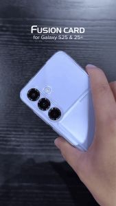 Ringke ฟิวชั่นการ์ดเข้ากันได้กับ [Samsung Galaxy S25] เคสฝาหลังด้านหลังแข็งใสบั๊มเปอร์ TPU แบบยืดหยุ่นนิ่มพร้อมกระเป๋าสตางค์ที่ใส่นามบัตรแบบบางในตัวรูปแบบธรรมชาติที่ทนทานต่อรอยขีดข่วน