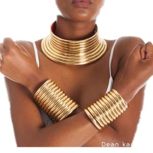 Nightclub Cleopatra African Style High Profile and Generous Collar Hand Ring Necklace Ornament Choker Necklaces