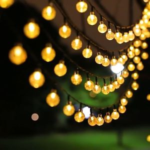 พร้อมส่ง โซล่าเซลล์ ไฟตกแต่ง ไฟกระพริบ แต่งสว ไฟแต่งสวน ไฟวินเทจ ไฟปิงปอง ไฟประดับตกแต่งเต็นท์LED ไฟประดับเต็นท์ ไฟเชอรี่ ยาว 10 เมตร 50 ดวง/ยาว 5 เมตร 20 ดวง