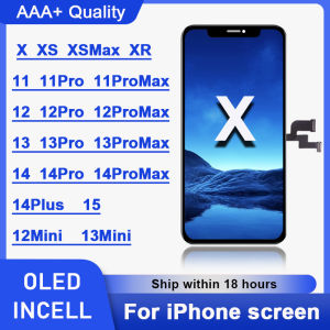 OLED For iPhone X XR XS Max LCD Incell For iPhone 11 12 13 Pro Max LCD 13 Mini 14 Plus 15 Display Screen Digitizer Assembly