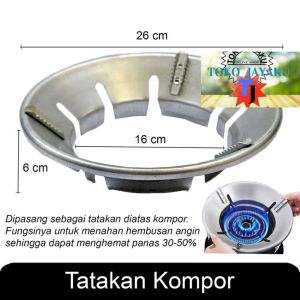 TJ Cover Besi Tatakan Kompor Gas Rinai Kaki 4 5 8 Besi Tatakan Kompor Gas Kaki 6 Penutup Angin Kompr