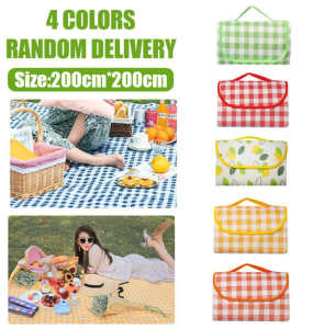 3M*2M/2M*2M Outdoor Picnic Mat Waterproof Portable Picnic Mat Picnic Basket Storage Outdoor Camping Hiking Festival Tikar Berkelah Easy Carry户外露营野餐垫