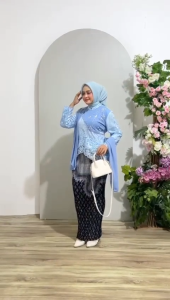Kebaya Modern Namira Payet Elegan Warna Cerah - Setelan Kondangan/Wisuda/Lamaran LD 120cm