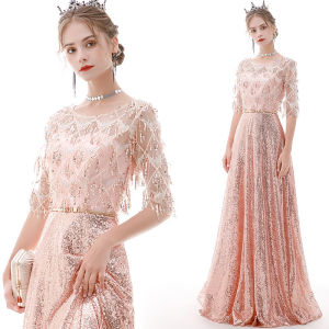 ชุดราตรีคุณภาพสูง ชุดยาวหรูหราสำหรับผู้หญิง ชุดการแสดง ชุดงานปาร์ตี้ ชุดทำงานฤดูร้อน ชุดราตรียาว 2025 ใหม่ล่าสุด