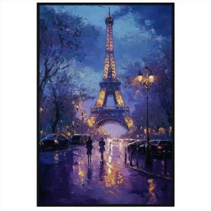 Tranh phong cảnh tháp eiffel galaxy. Tranh treo tườngdán tường sơn dầucanvastrang trí.CGI-2080