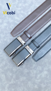 Dây thắt lưng nam da bò Vicobi TLE9 dây lưng khóa tự động bản 35cm