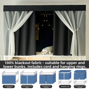 Thickened Sun Blocking Dormitory Bed Curtain