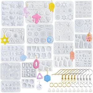 Earring Resin Silicone Molds  Pendant Molds Epoxy Resin Molds DIY Craft for DIY Women Earrings Pendants Rings Jewelry Making