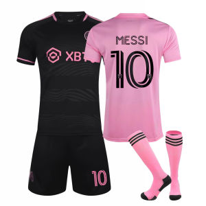 23/24 Season Miami Inter Messi Football Jersey No. 10 Pink Children Adult Football Suit