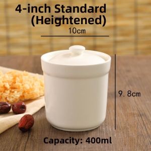 Water-Bath Ceramic Steaming Pot With Lid