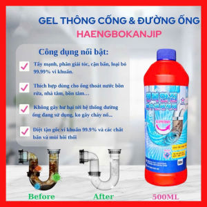 Gel Thông Cống đường ống thoát nước Hàn Quốc Haengbok Kanjip 500ml cải tiến mới