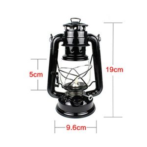 Đèn Dầu Sắt Rèn Cổ Điển Retro 19/25cm Đèn Bấc Di Động Dùng Cho Cắm Trại Đi Bộ Đường Dài Trang Trí Nhà Cửa Kiểu Dáng Truyền Thống Giá Đỡ Nến