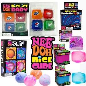 Schylling NeeDoh Nice Cube Nice-Sicle Squeeze Toy Sensory Stress Relief Fidget for ADHD Anxiety Focus