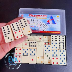 Bộ Đồ Chơi Hộp Cờ Domino Nhựa Melamine Ngà AAA Cao Cấp