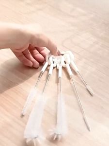 5 in 1 Bottle Clean Brush 5pcs/Set Straws Brush Cleaning Tools Household Multipurpose Stainless Steel Soft Hair Brush