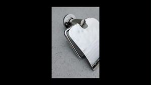FK-12529 FANSKI Stainless Steel Toilet Paper Holder with Lid Cover Tissue Paper Roll Holder Pemegang Tisu Bilik Mandi
