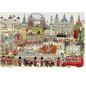 70*50cm Adult 1000 Pieces Jigsaw Puzzle Pictorial London Landscape Landmark Paintings Stress Reducing Toys
