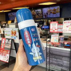 Cute Large Capacity Portable Stainless Steel Water Bottle for Women with Lid Creative Insulated Cup  Simple Student Cup