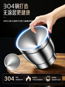 Manual Stainless Steel 304 Garlic Smasher Home Use Grinding Mortar And Pestle for Grinding Garlic Medicinal Herbs Kitchen Tool