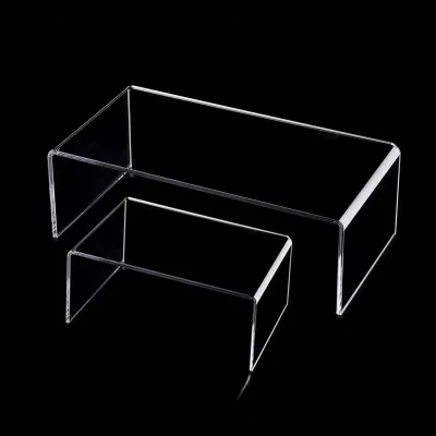 Acrylic Display Stand Desktop U-Shaped Organizer Cosmetic Jewelry Multi-layer Separator Transparent Figurine Showcase