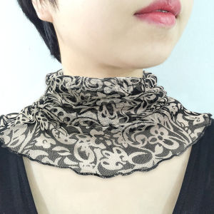 High-End Mulberry Silk Scarf Neck Cover Knitted Mesh Real Silk Womens Spring Autumn Overhead Scarf Sun Protection Neck Support