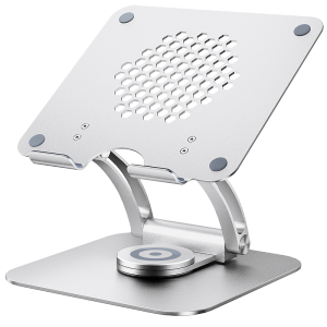 Aluminum Alloy Notebook Stand Riser Type Office Work Station Adjustable Height Portable Laptop Desk Holder Foldable Design