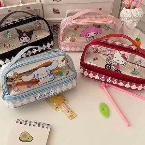 สำลาวรอสัก เครื่องเขียนลายซานริโอ้ C177 กระเป๋าใส่เครื่องเขียนลายซานริโอ้ที่มีหูหิ้ว C177