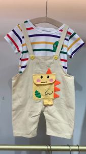 bambeau Straps Girls Child clothes set Casual childrens clothing Baby Boys clothes sets 0-5 years baju budak lelaki