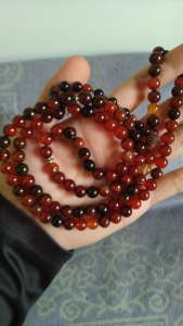 Tasbih Akik Sulaimani Merah Hitam 8mm/10mm original Mesir
