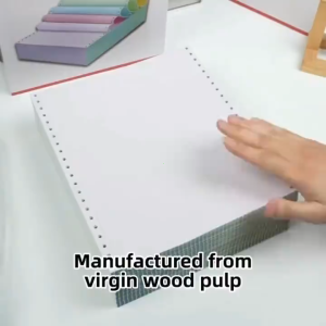 3PLY Color Continuous Forms Computer Printing Carbonless Paper 9.5X11inches for Dot Matrix Prin .