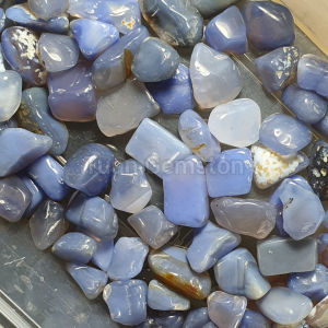 Bahan Bongkahan Batu akik Asli Natural Blue Agate Unik