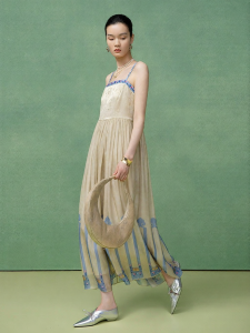 Embroidered Chinese Style Long Dress