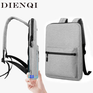 DIENQI New Ultra-thin Laptop Backpack For 14" 15.6" Laptop Man Bag Multi-use Women Men Work Bag Waterproof Thin Computer Backbag
