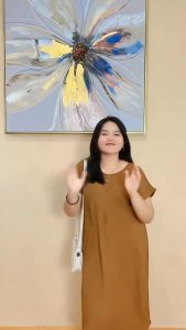 Daster/Dress Namira Crinkle Polos Daster Wanita Busui Friendly Terviral Dan Terbaru