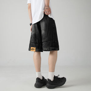 Quần Short Denim Nam Dáng Rộng Cổ Điển Quần Jeans Thường Ngày Quần Năm Điểm Quần Áo Công Sở Mùa Hè Quần Jeans Nam