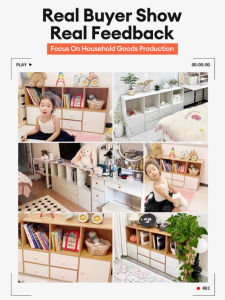 SUNNY Wooden Book Shelf With Door Bookshelf Devider Storage Shelf Wood Rack Divider