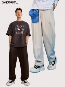 CANOTWAIT_ | Functional Buckle Loose Long Pants