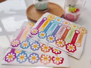 100 Pcs/Pack Long Style Handmade Stickers Bakery Cake Packaging Sealing Labels Black Stickers Business Handmade Gift Stickers