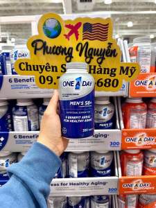 [HÀNG MỸ • ĐỦ BILL] Viên Uống Bổ Sung Vitamin Tổng Hợp Cho Nam Trên 50 Tuổi • ONE A DAY MENS 50+