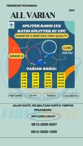 Terlengkap Spliter Rasio 1:2 Splitter Ratio SC UPC