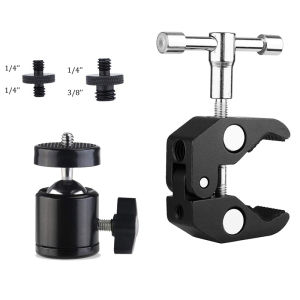 360 ° Fixed Bracket for Photography Equipment Camera Projectors Flashlights Light Stands Tripods 1/4 Screw Accessory