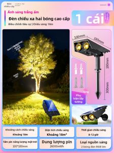 YUNHONG | Đèn Sân Vườn Chống Nước Dùng Năng Lượng Mặt Trời