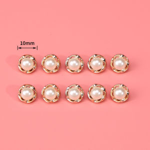 Pearl Buttons round Shirt Classic Style Button Top Cardigan Shirt Exquisite Button Womens Clothes Decoration Button