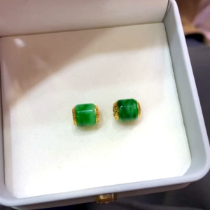 Montagne Jewelry 18k Pure Gold necklace for women Elegant Design Fine Jewellery 12x10.5mm Natural Grade A Burma Jade Pendant Necklace