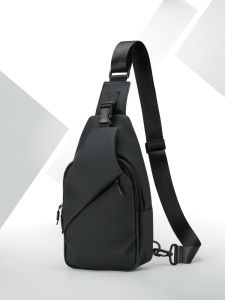 L&M Mens Large Capacity Sports Travel Waterproof Crossbody Bag Casual Chest Bag with Computer Slot Phone Pocket Document Holder