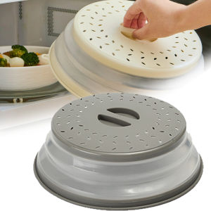 Collapsible Microwave Cover Lid Folding Silicone Microwave Plate Cover Colander Strainer for Fruit Vegetables microwave cover