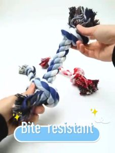 Pet Supplies Puppy Dog toys Braided Bone Rope Clean
