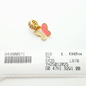 Charm Butterfly Pdr Emas 916 Yon Hing