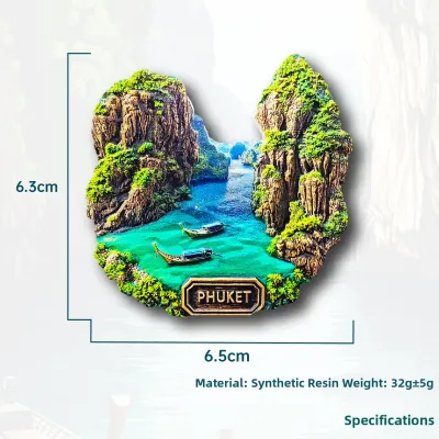 Travel Souvenir Magnetic Refrigerator Stickers 3D Landscape Home Decorations Chinese Handicrafts Scenic Spot Miniatures